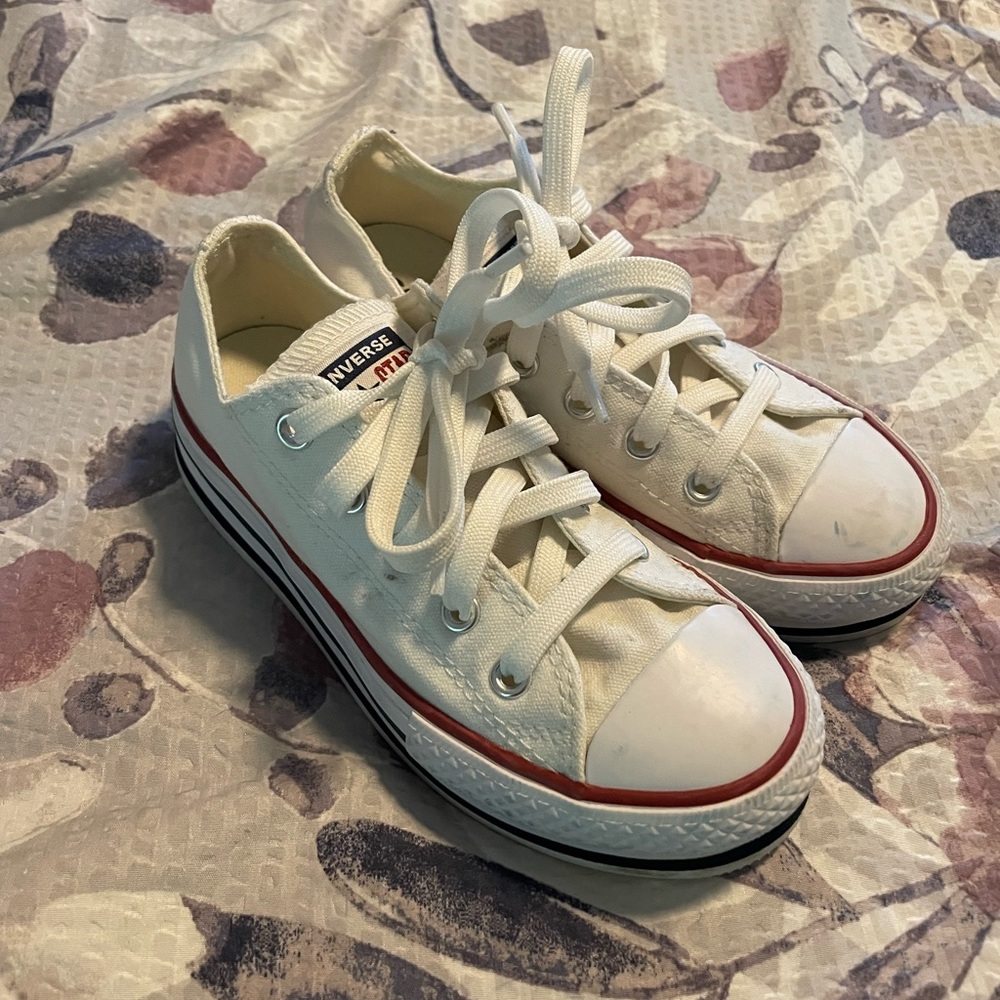 Kids White Converse, Size 12